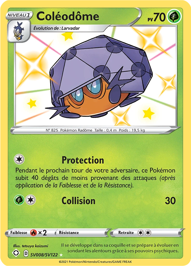 Carte Pokémon Coléodôme de l'extension Destinées Radieuses
