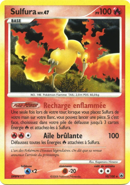 Carte Pokémon Sulfura de l'extension Aube Majestueuse