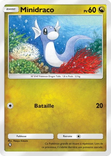 Carte Pokémon Minidraco de l'extension La Clairière d'Évoli