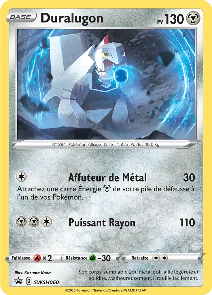 Carte Pokémon Duralugon de l'extension Promo SWSH