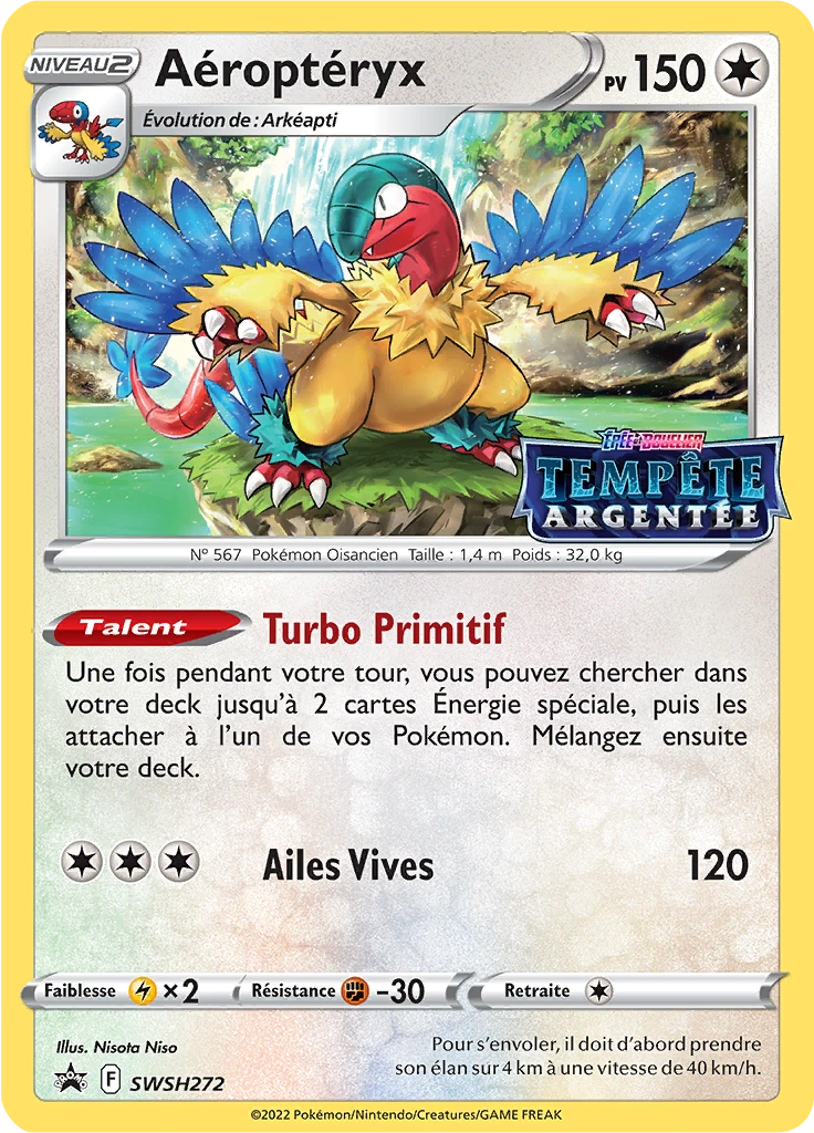 Carte Pokémon Aéroptéryx de l'extension Promo SWSH