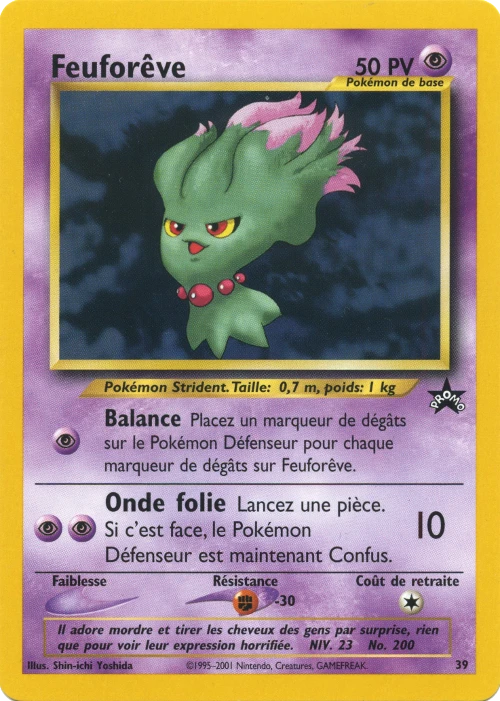 Carte Pokémon Feuforêve de l'extension Wizards Black Star Promos