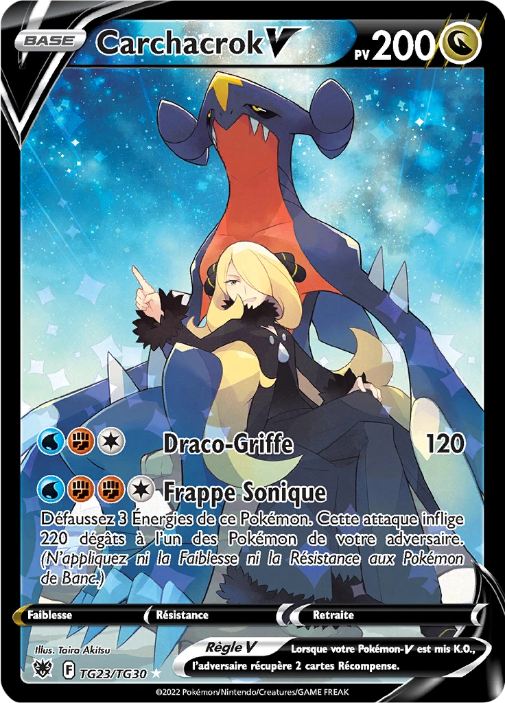 Carte Pokémon Carchacrok V de l'extension Astres Radieux