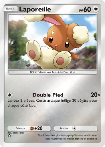 Carte Pokémon Laporeille de l'extension Booster de Luxe Méga