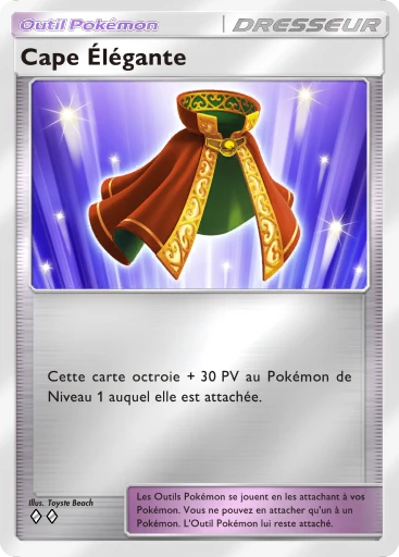 Carte Pokémon Cape Élégante de l'extension Booster de Luxe Méga