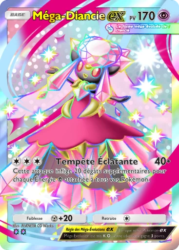 Carte Pokémon Méga-Diancie-ex de l'extension Booster de Luxe Méga