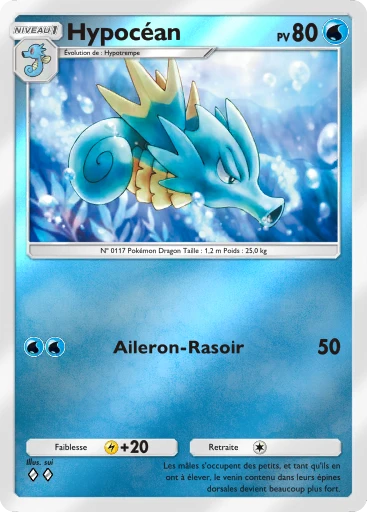 Carte Pokémon Hypocéan de l'extension Booster de Luxe ex