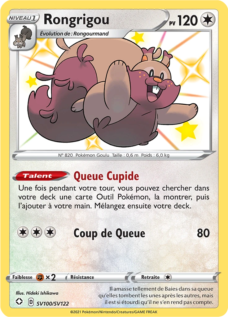 Carte Pokémon Rongrigou de l'extension Destinées Radieuses