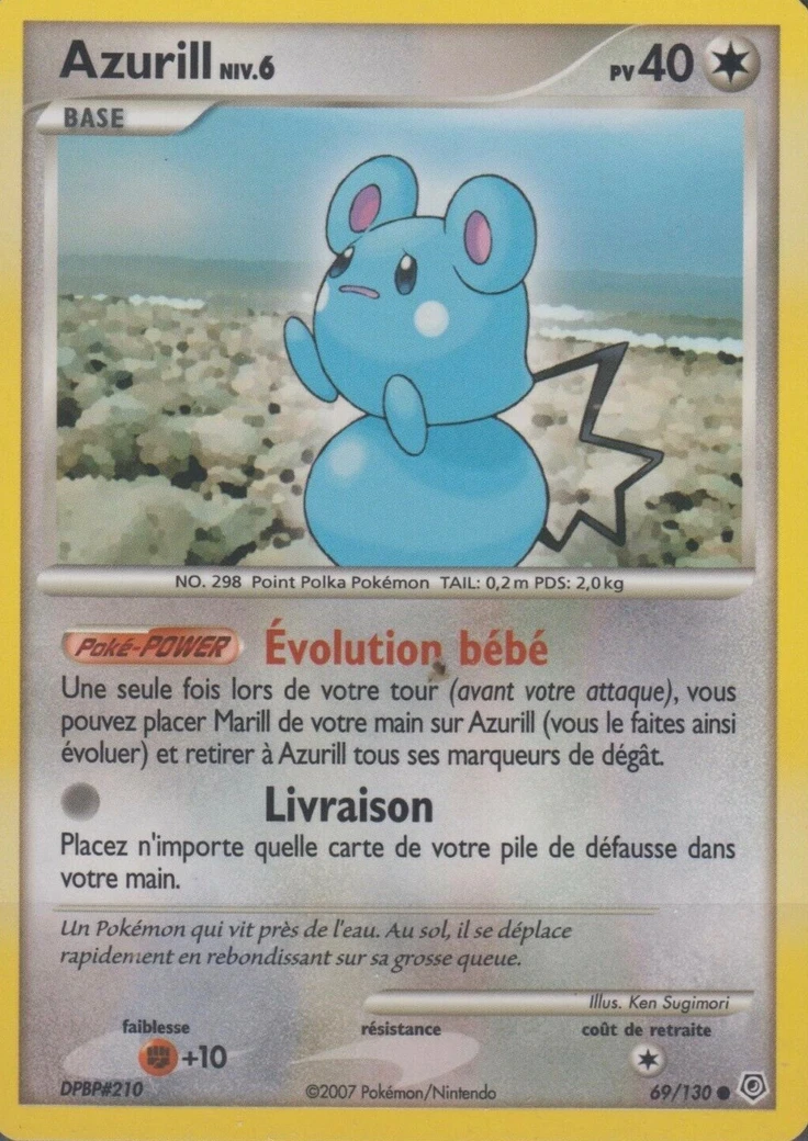 Carte Pokémon Azurill de l'extension Diamant & Perle