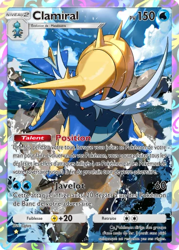 Carte Pokémon Clamiral de l'extension Domination Céleste