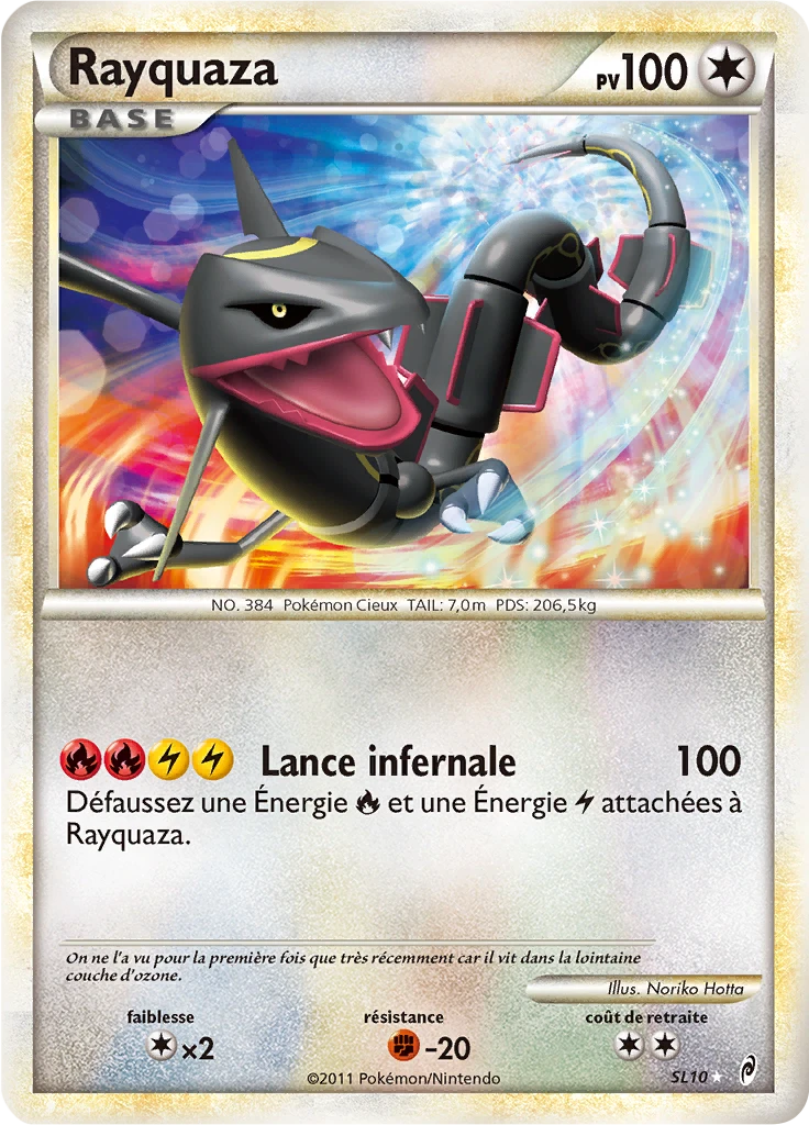 Carte Pokémon Rayquaza de l'extension L'appel des Légendes