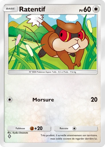 Carte Pokémon Ratentif de l'extension Méga-Ascension