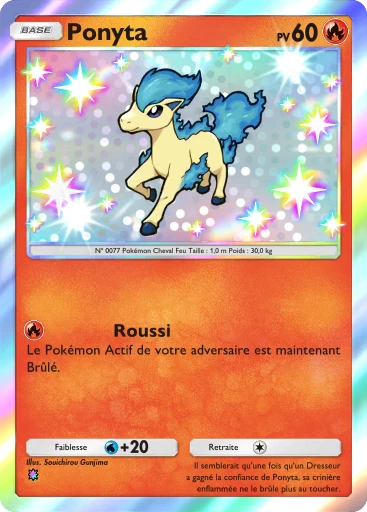 Carte Pokémon Ponyta de l'extension Méga-Rayonnement