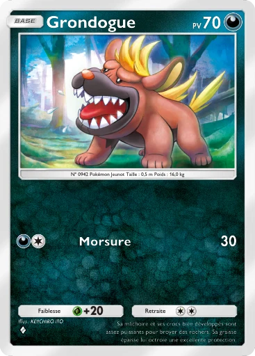 Carte Pokémon Grondogue de l'extension Merveilles de Paldea