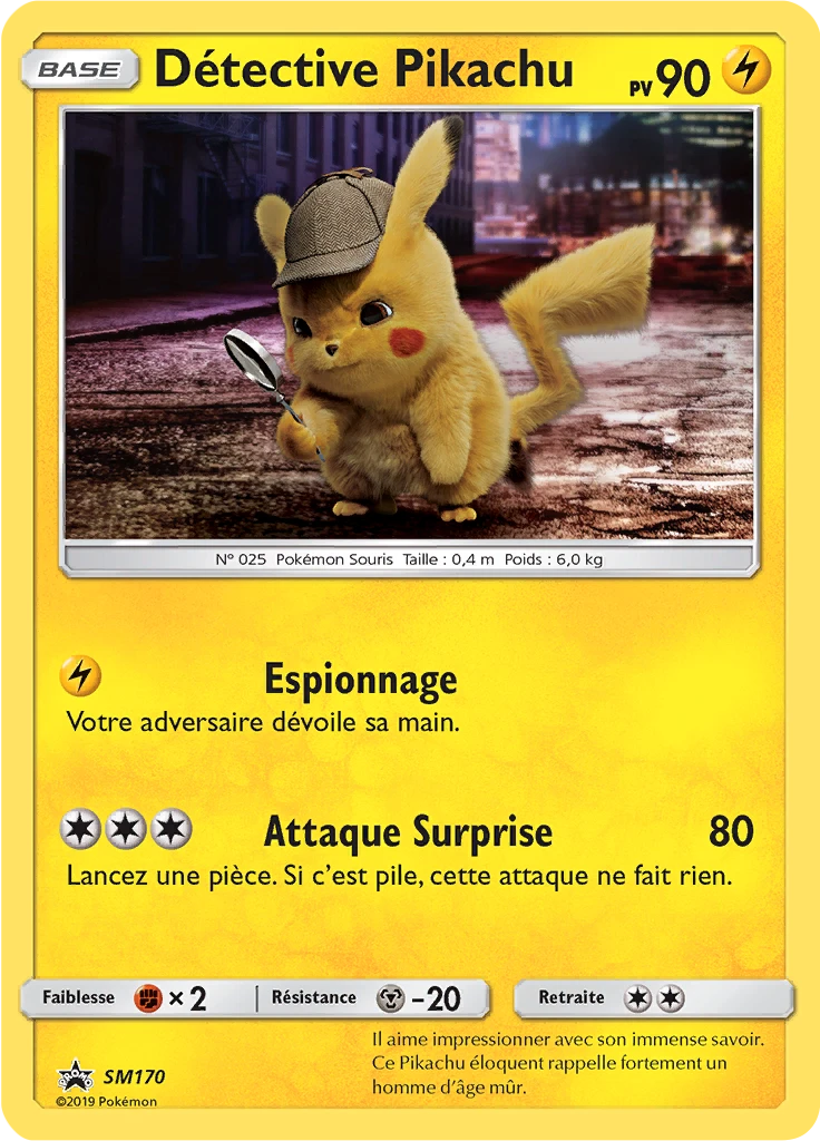 Carte Pokémon Détective Pikachu de l'extension Promo SM