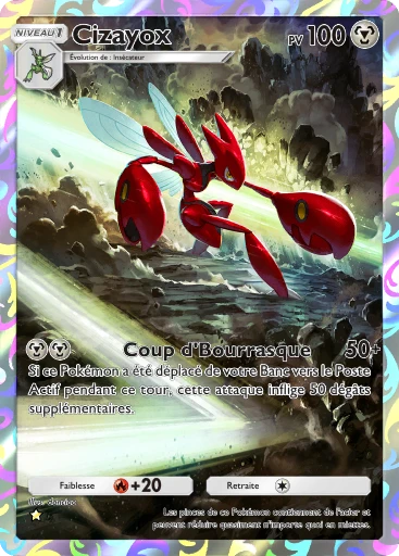 Carte Pokémon Cizayox de l'extension Sagesse entre Ciel et Mer