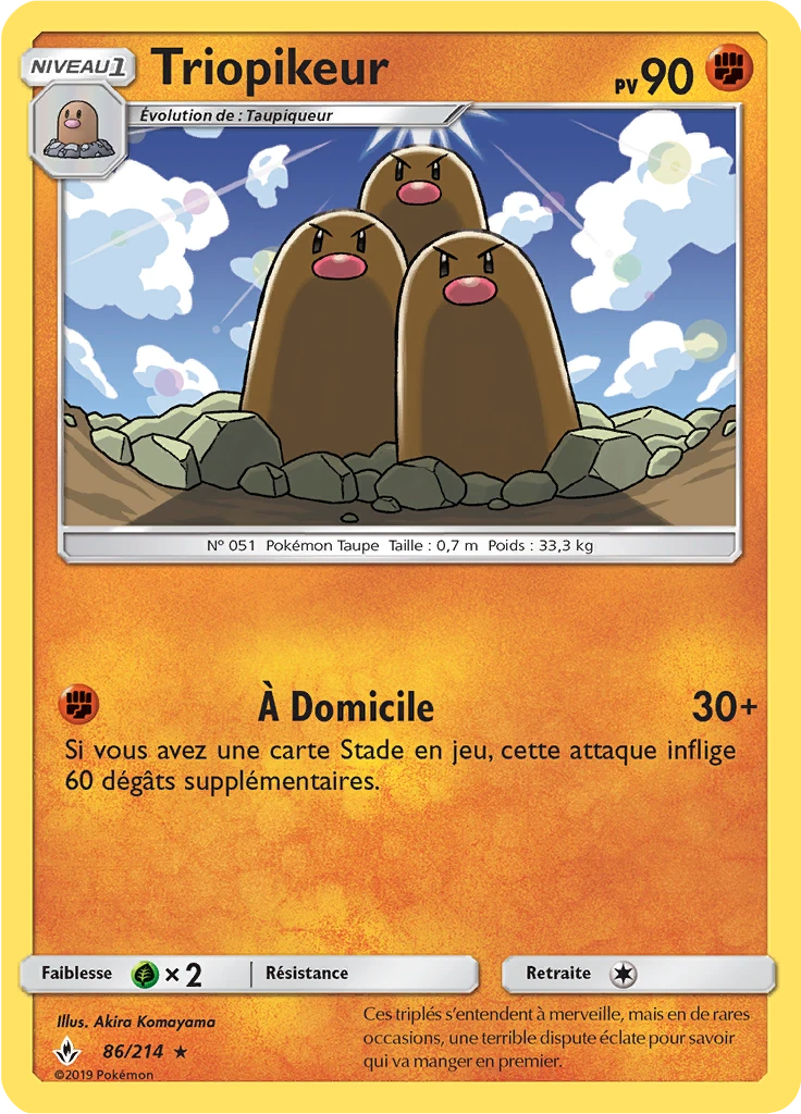 Carte Pokémon Triopikeur de l'extension Alliance Infaillible