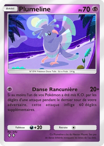 Carte Pokémon Plumeline de l'extension Booster de Luxe ex