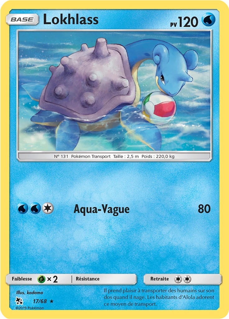 Carte Pokémon Lokhlass de l'extension Destinées Occultes