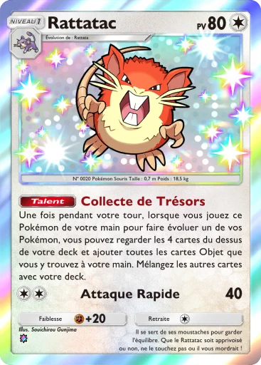 Carte Pokémon Rattatac de l'extension Domination Céleste