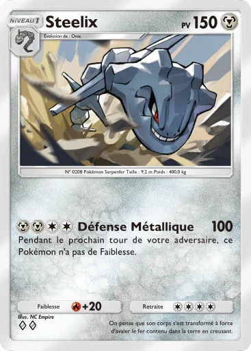 Carte Pokémon Steelix de l'extension Embrasement Écarlate