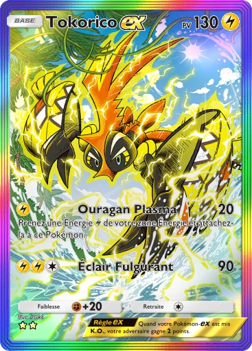 Carte Pokémon Tokorico-ex de l'extension Crise Interdimensionnelle