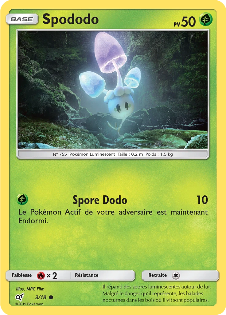 Carte Pokémon Spododo de l'extension Détective Pikachu