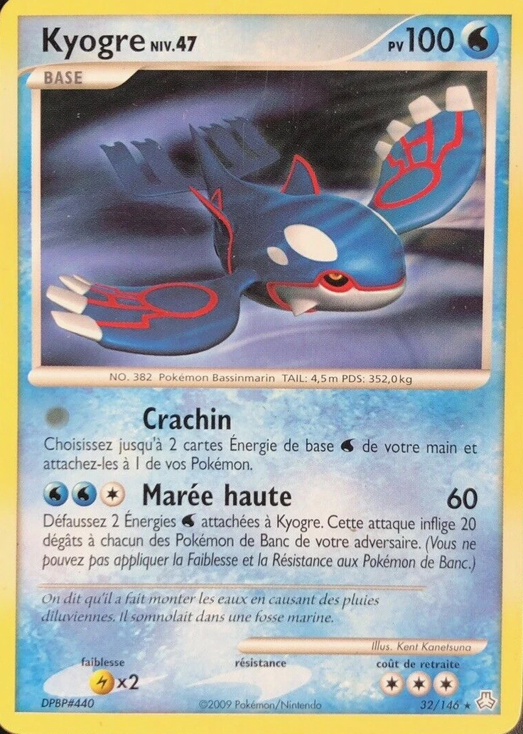 Carte Pokémon Kyogre de l'extension Éveil des Légendes