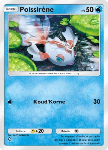 Carte Pokémon Poissirène de l'extension Jours Heureux