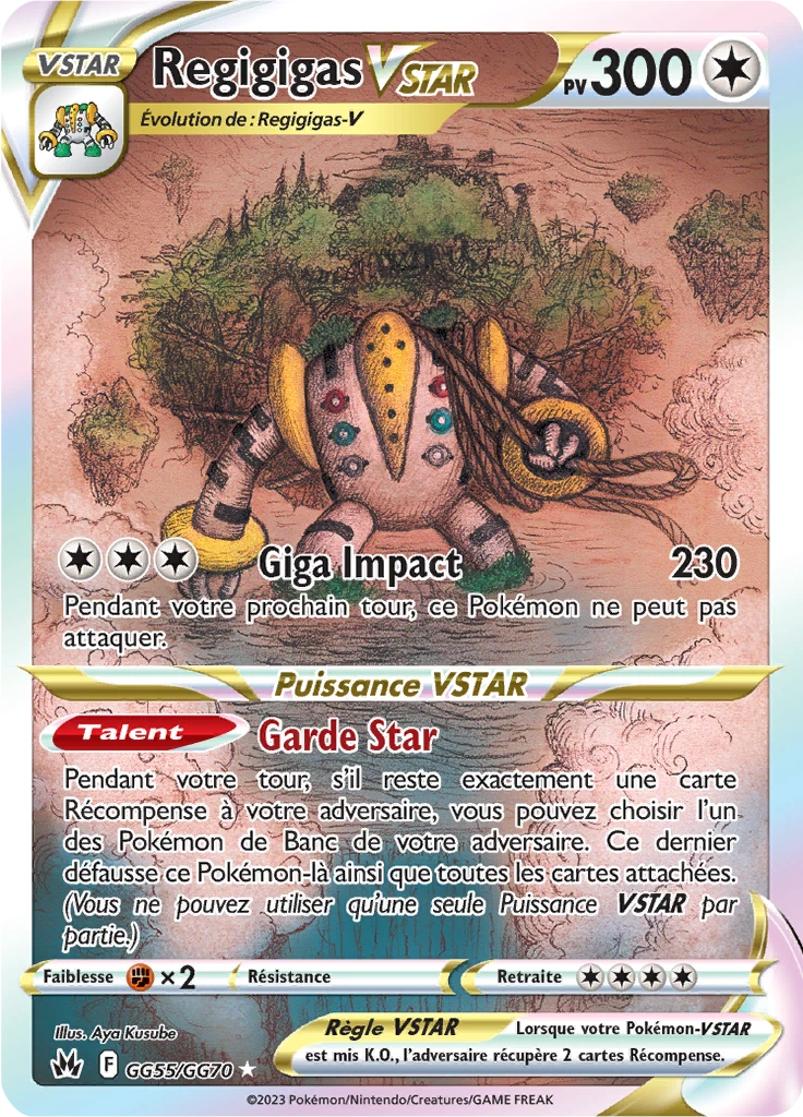Carte Pokémon Regigigas VSTAR de l'extension Zénith Suprême