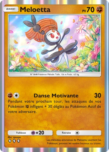 Carte Pokémon Meloetta de l'extension Aura Palpitante