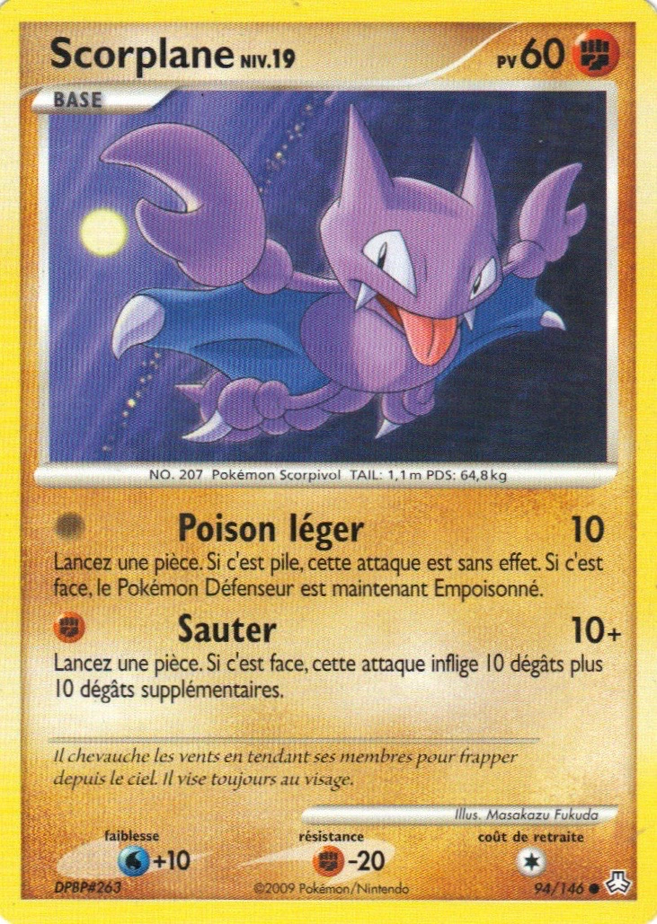 Carte Pokémon Scorplane de l'extension Éveil des Légendes