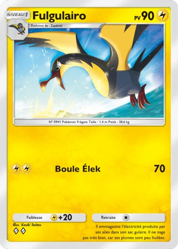 Carte Pokémon Fulgulairo de l'extension Domination Céleste