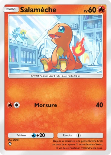 Carte Pokémon Salamèche de l'extension Embrasement Écarlate