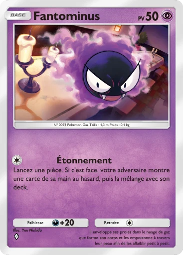 Carte Pokémon Fantominus de l'extension Lumière Triomphale