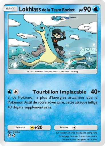 Carte Pokémon Lokhlass de la Team Rocket de l'extension L'Ambition de la Team Rocket