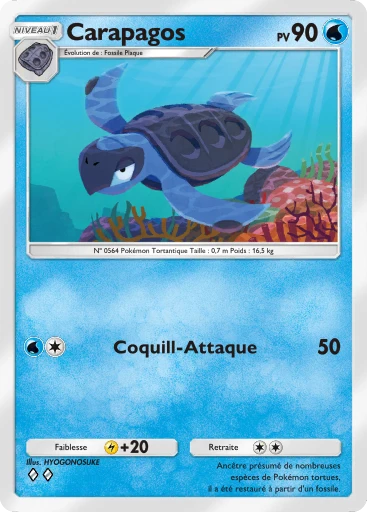 Carte Pokémon Carapagos de l'extension Méga-Ascension