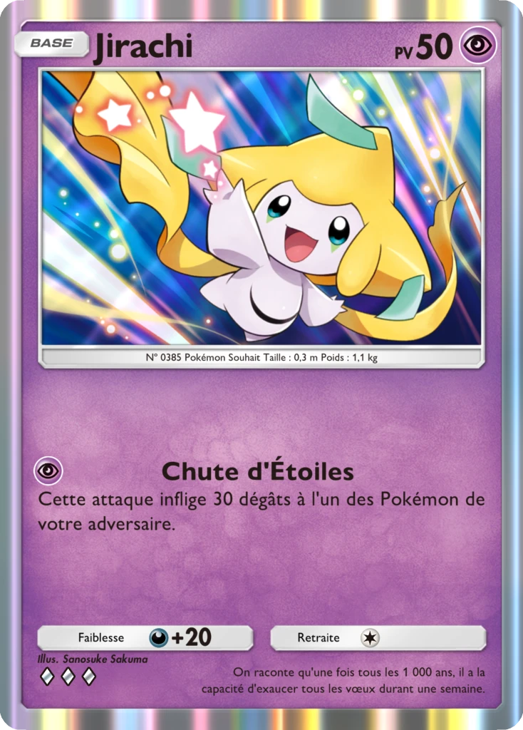 Carte Pokémon Jirachi de l'extension Méga-Ascension