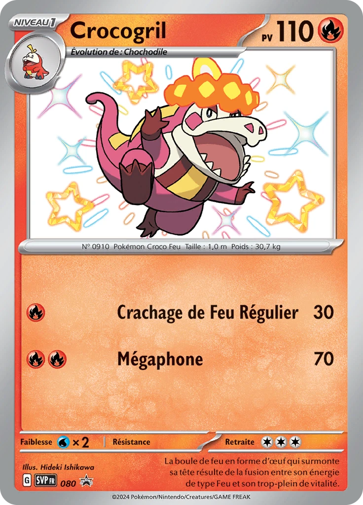 Carte Pokémon Crocogril de l'extension SVP Black Star Promos