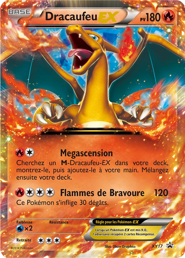 Carte Pokémon Dracaufeu EX de l'extension Promo XY