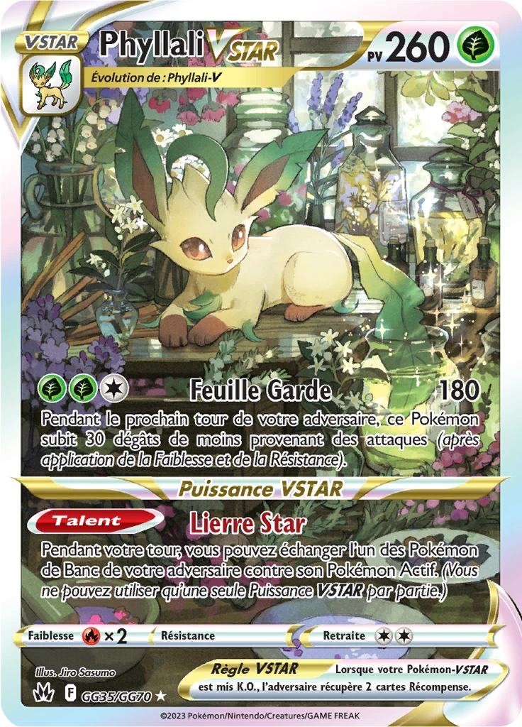 Carte Pokémon Phyllali VSTAR de l'extension Zénith Suprême