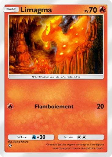Carte Pokémon Limagma de l'extension Choc Spatio-Temporel