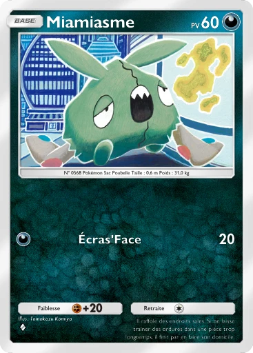 Carte Pokémon Miamiasme de l'extension Gardiens Astraux
