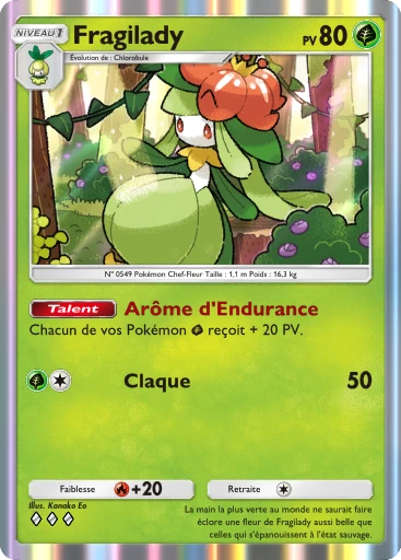 Carte Pokémon Fragilady de l'extension Méga-Ascension