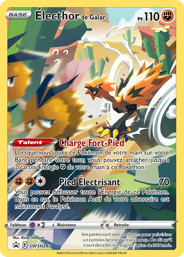 Carte Pokémon Électhor de Galar de l'extension Promo SWSH