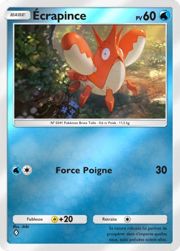 Carte Pokémon Écrapince de l'extension Booster de Luxe ex