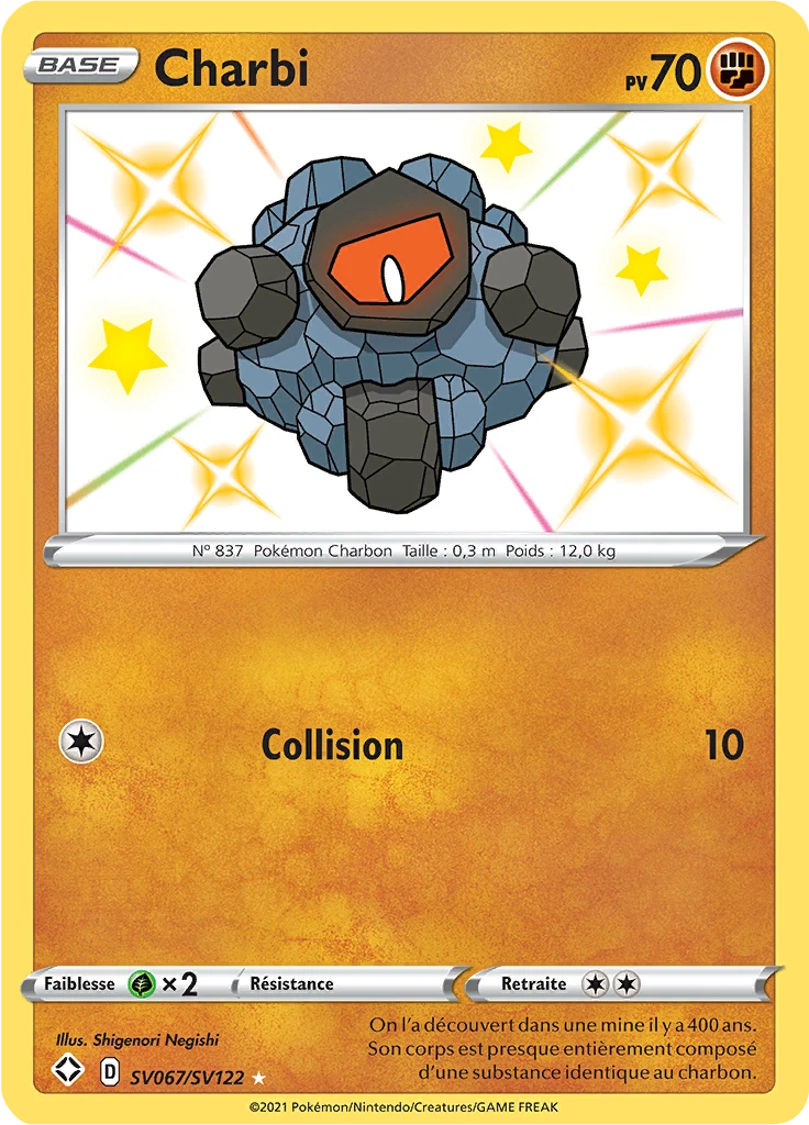 Carte Pokémon Charbi de l'extension Destinées Radieuses