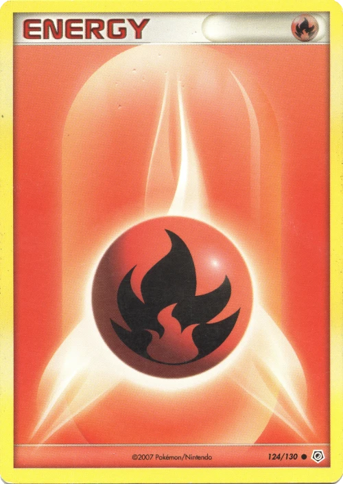 Carte Pokémon Énergie Feu de l'extension Diamant & Perle