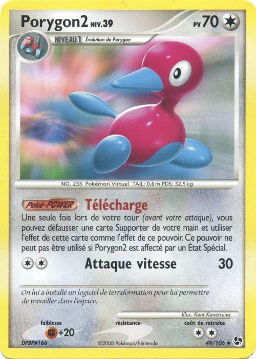 Carte Pokémon Porygon2 de l'extension Duels au Sommets