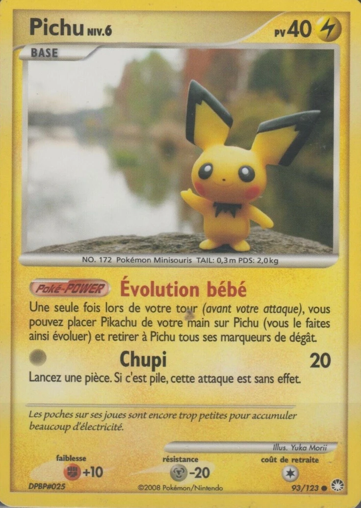 Carte Pokémon Pichu de l'extension Trésors Mystérieux